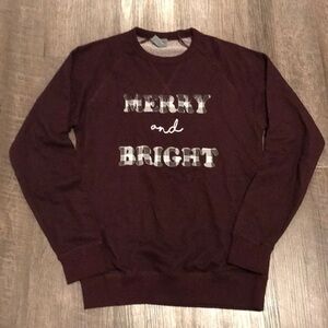 Merry & Bright sweatshirt Maroon